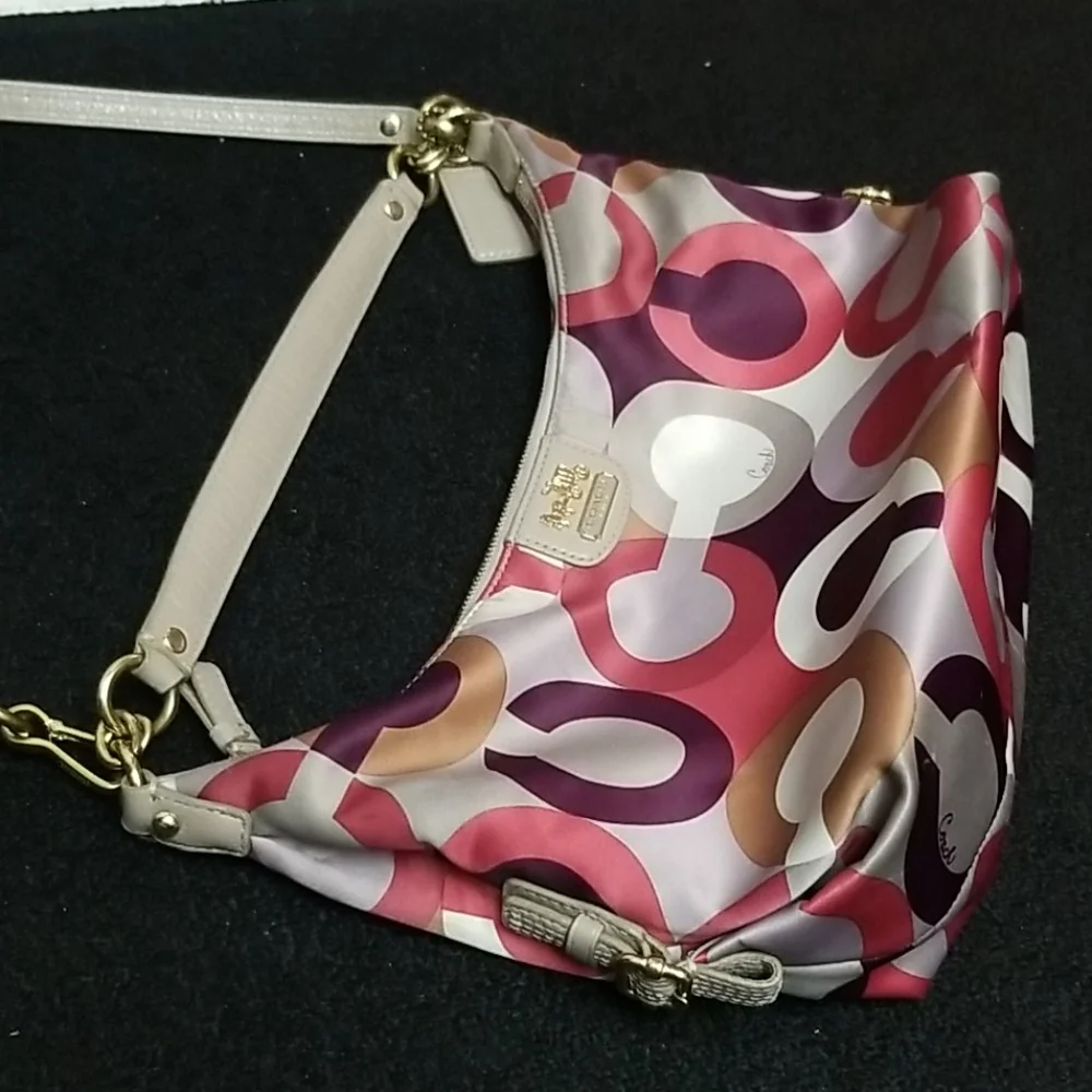 COACH purse sateen optic art